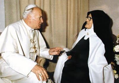 Fatima St Lucia and Pope John Paul II