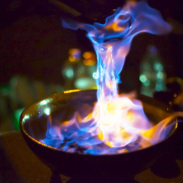 Queimada with the flame