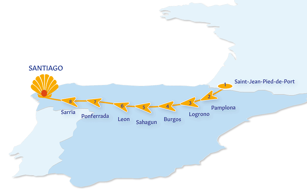 Camino Frances Route Map