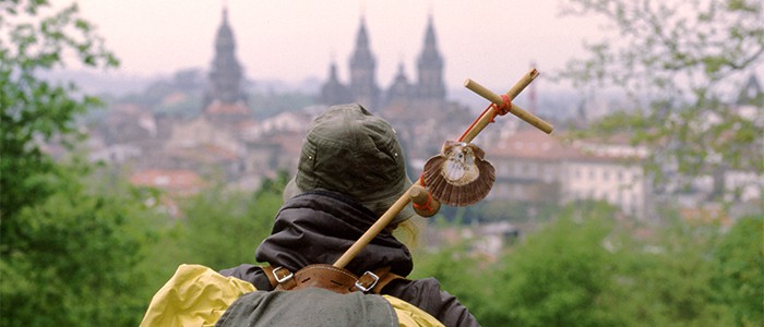 Pilgrim arriving on St James Day