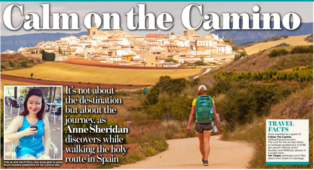 calm on the camino anne sheridan press trip news article