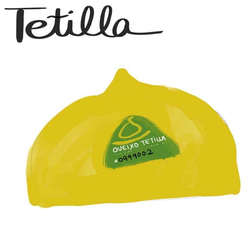 illustration of spanish tetilla cheese found on the Camino