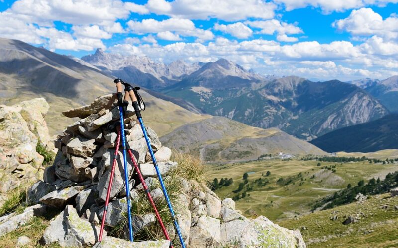 Walking poles on the Camino